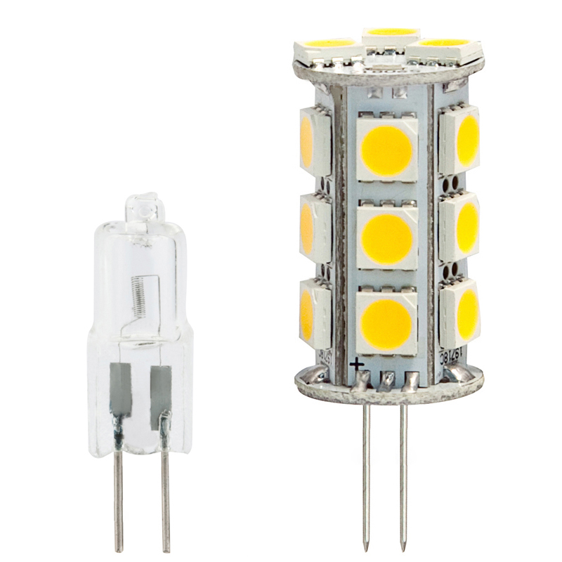 AC10-18V/DC10-30V, Back-Pin Tower T3 JC G4 LED Bulb, 3.6 Watts, 20-25W Equivalent, 5-Pack AC10-18V/DC10-30V, Back-Pin Tower T3 JC G4 LED Bulb, 3.6 Watts, 20-25W Equivalent, 5-Pack